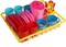 Kids and Toddler Play Dishes with Drainer, Play Kitchen Accessories 28 Piece Set, Kitchen Plastic Toys, Toy Plates and Dishes for Kids Kitchen Set